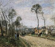 Camile Pissarro The Road from Louveciennes oil painting